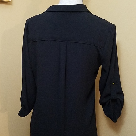 Mossimo Black V-Neck Blouse - Picture 5 of 6